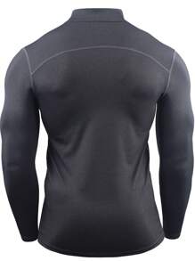 NELEUS Boyfriend Style Men's 3 Pack Athletic Compression High Neck Long Sleeve T-Shirt For Running, Working Out, And Fitness - black,grey,white#3 - View 11