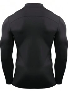 NELEUS Boyfriend Style Men's 3 Pack Athletic Compression High Neck Long Sleeve T-Shirt For Running, Working Out, And Fitness - black,grey,white#3 - View 8