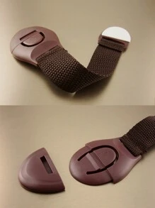 4pcs Multifunctional Face Combination Lock With Woven Strap For Bag Safety - Coffee Brown - View 5