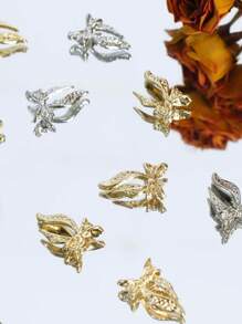 20入組可愛的金屬蝴蝶結鑲嵌鑽石指甲藝術飾品，適用於DIY韓國指甲藝術設計，女士指甲沙龍用品，美甲裝飾寶石