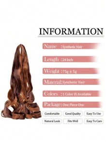 3包高溫合成法式卷髮辮髮,螺旋卷曲的鉤針髮型,西班牙式螺旋式法式卷曲辮髮擴展漸變卷曲編髮 - 彩色 - 查看 3