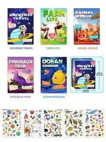 1 Bộ Hình dán Sách Đối với Trẻ em 2-4 , Học tập Đồ Chơi Hình dán Sách Đối với 1-3 , Động vật  Chủ đề Hoạt động Sách Hình dán Dành cho Cô gái Con trai Trẻ em Lứa tuổi 1-3 , 2-4 , Thú vật Thế giới - Nhiều màu - Xem 2