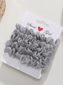 5 件/套女式高彈性髮圈,加厚耐用髮帶,不傷頭髮,適合髮髻和馬尾辮造型