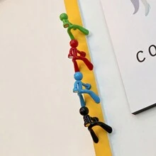 1pc Climbing Little Man Magnetic Key Holder And Hook, Multifunctional Fridge Magnet Decoration - random color - View 3