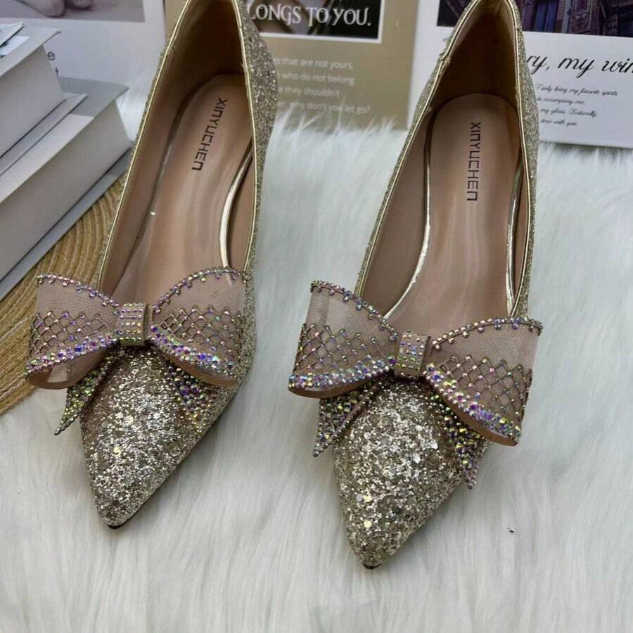 可拆式鞋花，扣子鞋飾，金屬鑲鑽，珍珠，仙女鞋蝴蝶結