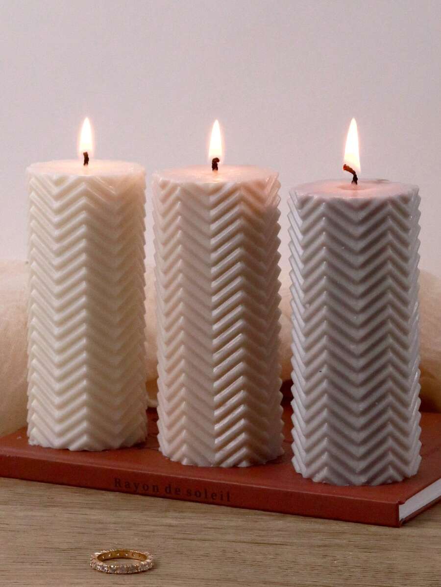 1pc Horizontal Stripe Silicone Candle Molds - Horizontal Stripe - View 1