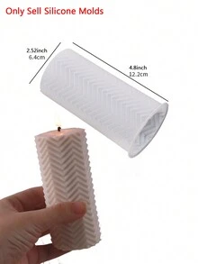 1pc Horizontal Stripe Silicone Candle Molds - Horizontal Stripe - View 2