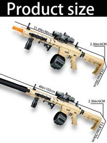 M416 Gel Trái bóng Súng đồ chơi Với Cái trống Tạp chí Và , Đồng hồ tự động Và Thủ công Chế độ kép Điện lực Súng đồ chơi Hoàn hảo Đối với Shooting Đội Trò chơi - Màu Khaki - Xem 8