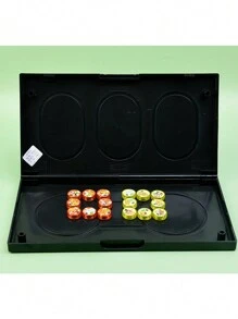 1pc Foldable Magnetic Chinese And English Animal Chess Set With Cartoon Animal Heads For Easy Storage, Essential For Family Entertainment - Green - View 3