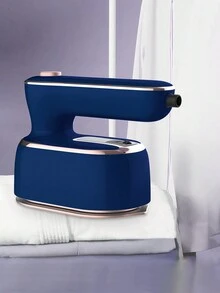 zs 1入組海軍藍abs旅行衣物蒸汽機,便攜式小型電熨斗,乾濕熨燙手提式蒸汽壓機,支援180度旋轉手提小熨斗適用於家居和旅行 - 寶藍色 - 查看 2