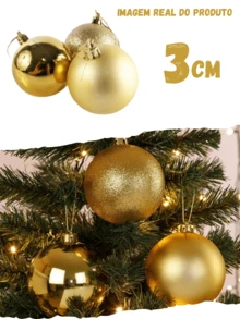 Kit 15 Bolinhas De Natal 3cm Fosca Glitter Lisa Enfeite Pendentes