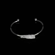 1 件不对称水晶原石手工编织手链，适合日常佩戴 - 原石手鐲 - 查看 22