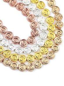 一根天然紅赤鐵礦和黑瑪瑙串珠串(8 毫米),14k/18k 鍍金。非常適合製作 Diy 手鍊、項鍊和半成品手工珠寶配件。