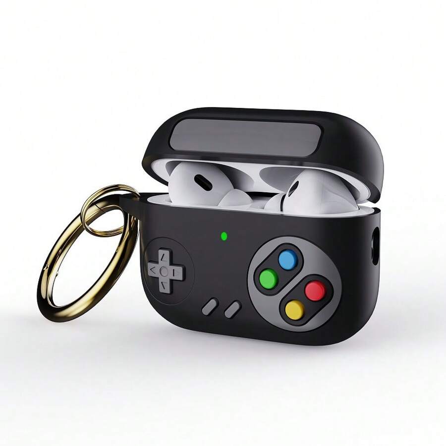 Hộp bảo vệ tai nghe Tương thích với Apple Thiết bị chơi game mới Tương thích với AirPods1/2 AirPods Pro - màu đen - Xem 1