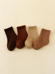 4 雙冬季加厚羊毛嬰兒襪 - 彩色 - 查看 5