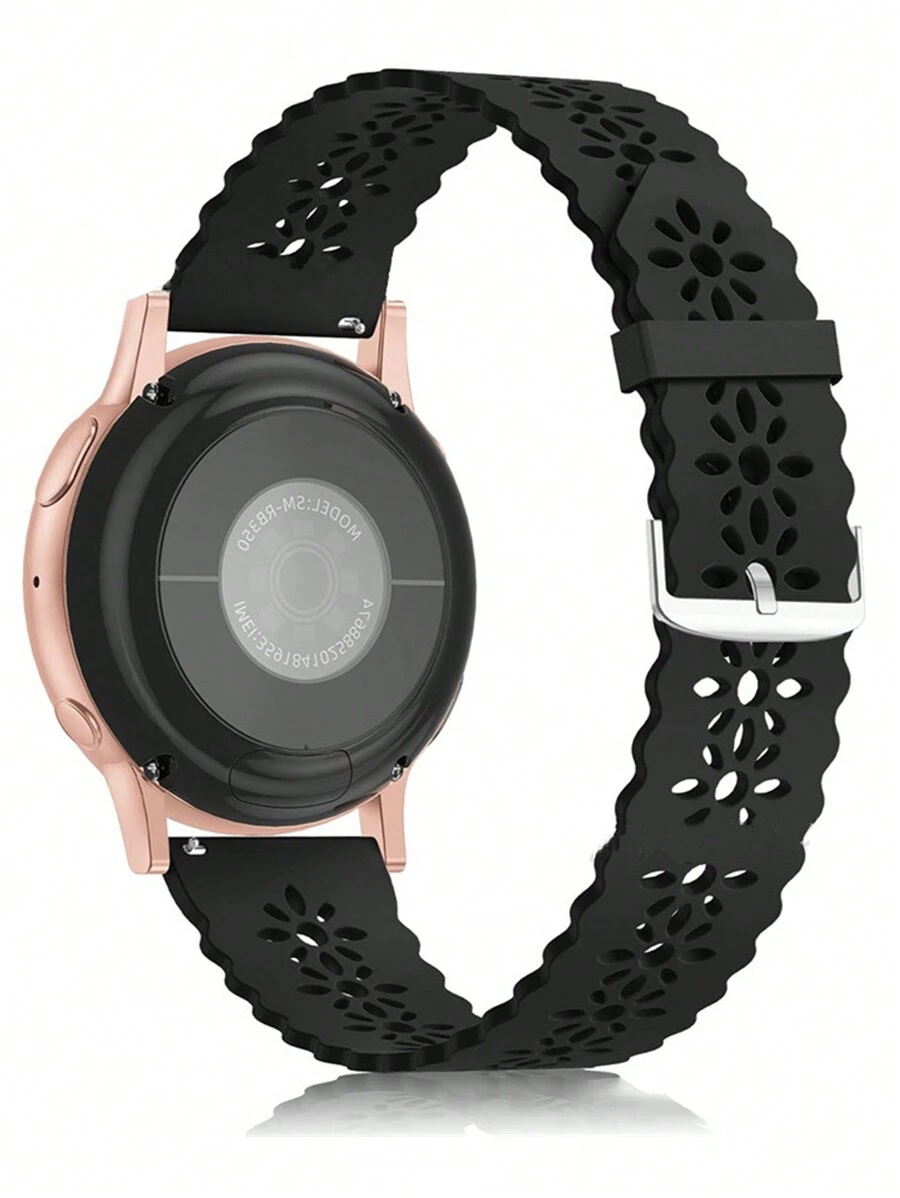 1 件黑色时尚镂空运动硅胶表带,男女适用,兼容三星 Amazfit 手表通用 20 毫米 22 毫米智能手表替换腕带,时尚智能手表表带,兼容三星 Galaxy Watch 7 6 5 4 40 毫米/44 毫米,手链表带配件 - 黑色 - 查看 1