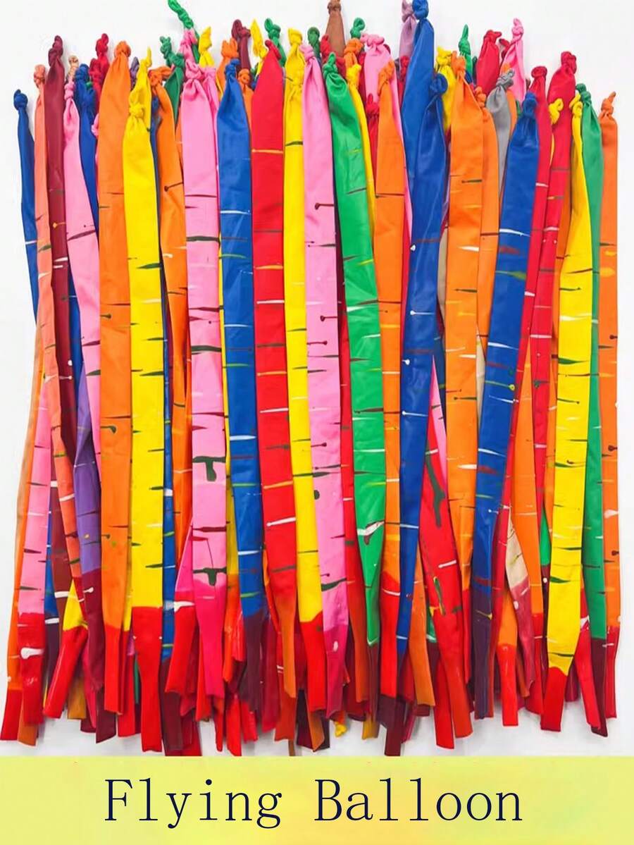 20 Piezas Globos Alargados Con Forma De Cohete - Multicolor - Ver 1