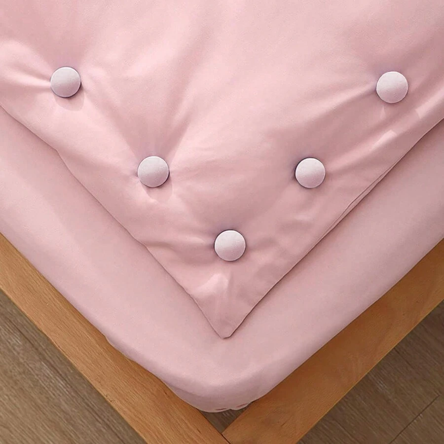 4pcs Bedding Duvet Clips, Suitable For All Kinds Of Quilts And Down Comforters, Prevent Slipping, Quilt Fasteners - Baby Pink - View 1