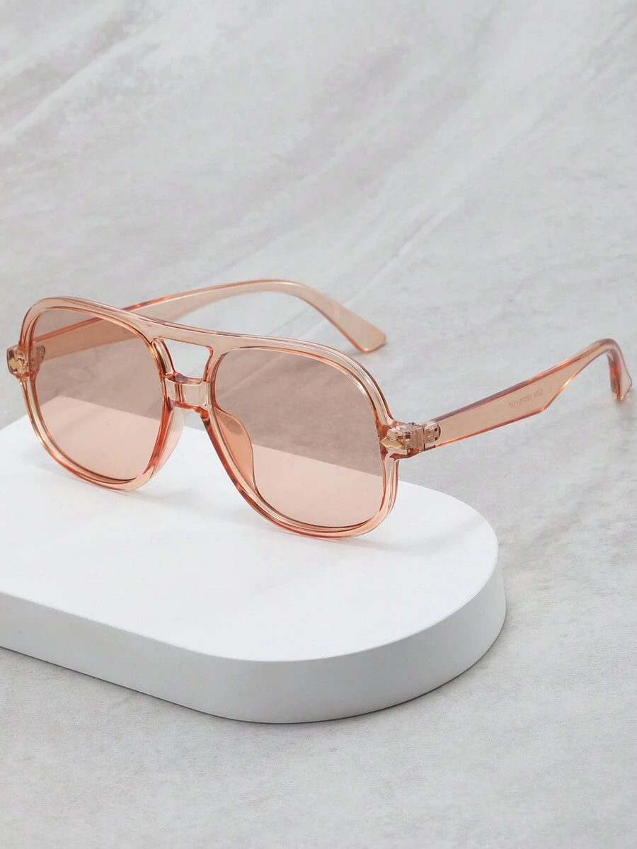 1 件女士茶色镜片双光束 PC 时尚眼镜，复古圆框眼镜，适合旅行、驾驶、街拍、海边和度假，眼镜