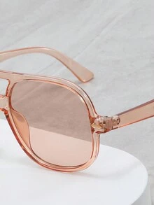 1 件女士茶色镜片双光束 PC 时尚眼镜，复古圆框眼镜，适合旅行、驾驶、街拍、海边和度假，眼镜