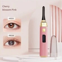 女用電動睫毛夾,自動持久加熱睫毛睫毛夾化妝夾 - 粉色 - 查看 1