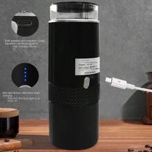 1pc Portable Electric Wireless Coffee Maker With Rechargeable Battery, For Outdoor, Travel, Car, Home, Compatible With Capsules, Fully Automatic - Black - View 7