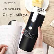 1pc Portable Electric Wireless Coffee Maker With Rechargeable Battery, For Outdoor, Travel, Car, Home, Compatible With Capsules, Fully Automatic - Black - View 6