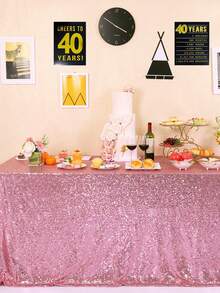 2 件裝 40 週年金色生日里程碑海報,辦公桌裝飾卡,生日派對標誌裝飾,適合男士女士