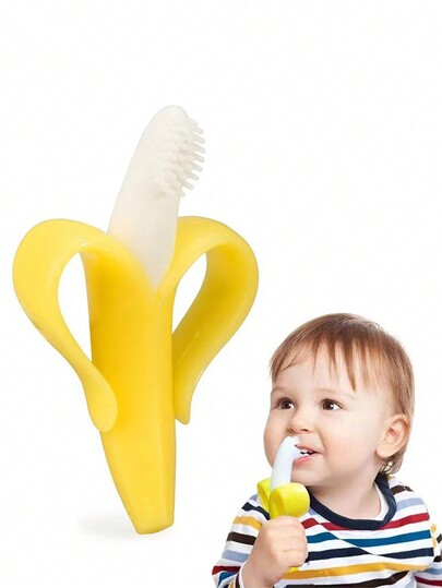 1pc Silicone Baby Banana Teething Toy, Teether & Chew Toy