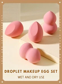6 piezas de esponjas de maquillaje, adecuadas para correctores en crema y en polvo, polvos sueltos y otras aplicaciones de cosméticos - Multicolor - Ver 3