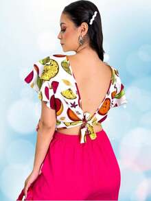 Women Tops - 白色 - 查看 2