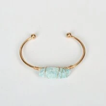 1 件不对称水晶原石手工编织手链，适合日常佩戴 - 原石手鐲 - 查看 16