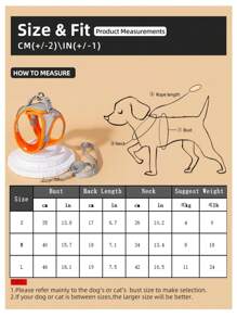 1入組反光寵物背帶和1入組皮帶附带透氣網紗 - 紅色 - 查看 6