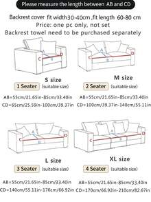 1件防水防油通用彈性沙發套,全包式沙發坐墊套,防滑、防塵、保暖沙發毯,適用於l型和1、2、3、4人座沙發,四季通用 - 淺灰色 - 查看 2