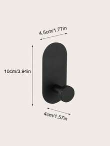 1套/組4件不銹鋼浴室掛鉤套裝,包括毛巾吊桿、毛巾環、衛生紙架和衣架