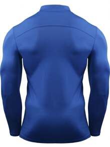 NELEUS Men's 3 Pack Athletic Compression High Neck Long Sleeve T-Shirt For Running, Working Out, And Fitness - Xanh lam, Hải quân, Đỏ #3 - Xem 5