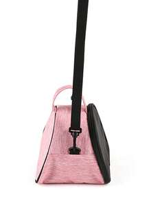 全新便携式肩部可调节透气仓鼠和鼹鼠宠物包 - 粉色 - 查看 6