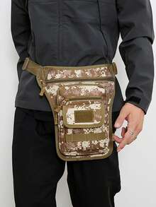 戶外時尚單車腿包登山多功能肩袋男士手提包帆布斜背包運動臀包