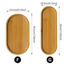 1 件装竹托盘圆形方形花盆种植器木质支架家居装饰园艺用品防褪色、厨房、圣诞礼物 - 米色 - 查看 4