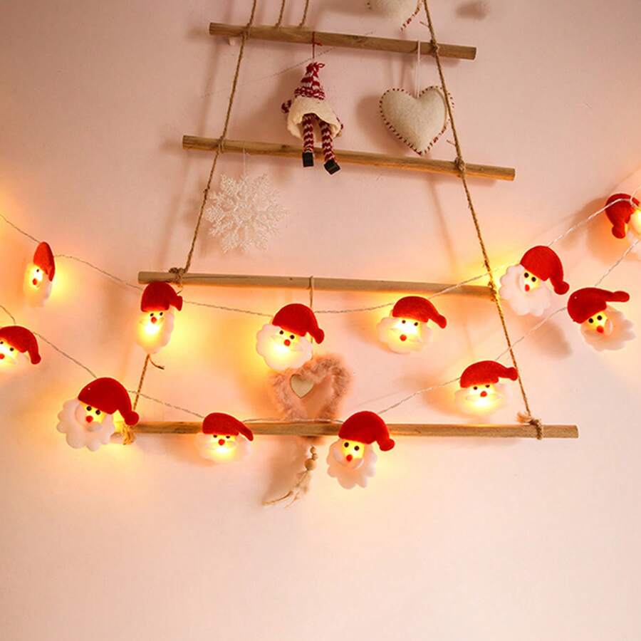 1入組發光毛絨聖誕老人呼吸繩掛飾附led燈,聖誕房間、臥室裝飾 - 黃色 - 查看 1