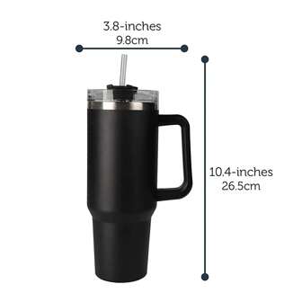 Leopard 40oz Tumbler With Lid, Starw And Handle, Stainless Steel Vacuum Insulated Water Bottle Travel Mug For Iced Coffee, Hot And Cold Tea, Beverages, For Outdoor, Camping