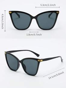 波西米亚风 6 件装女士猫眼框塑料装饰时尚眼镜沙滩配饰女士眼镜時尚眼鏡夏季海滩度假、户外、旅行 - 彩色 - 查看 4