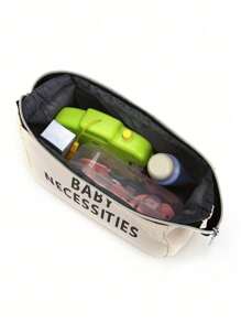 3pcs Tote Shoulder Bag With Separate Waterproof Compartment For Milk Bottles Travel Mommy Bag