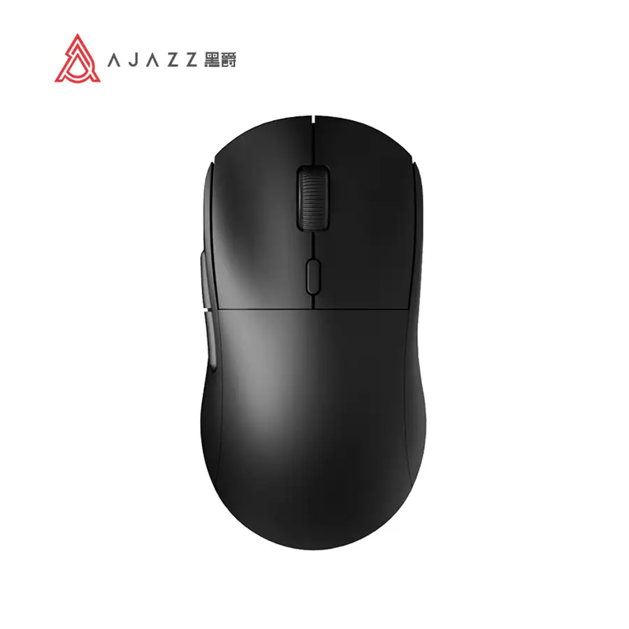 Ajazz Aj199 遊戲滑鼠有線/2.4g雙模式paw3395輕量級雞無線滑鼠 4k版本無燈黑色 - 黑色 - 查看 5