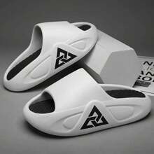 Men's 2023 New Design Thick-soled Sports Slippers With Height Increased Feature And Suitable For Outdoor Activities - White - View 1