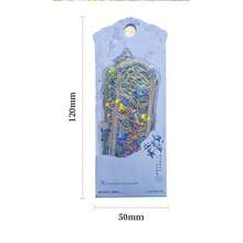 10pcs/Pack Exquisite Embossed & Gilt Asymmetric Flower Bookmark For Students And Readers