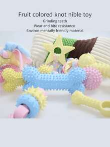 1pc, Tpr Material, Material, Resistant To Biting And Teeth Grinding, Dog Supplies, Rope Strips, Pet Toys - Multicolor - View 1