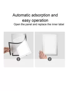 5 Pcs A3/A4 Magnetic Self-Adhesive Wall Mounted Display Frame & Plastic Transparent Document Frame, Frosted Self-Adhesive Frame - Silver Color Gifts Birthday Graduation