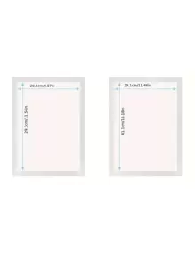5 Pcs A3/A4 Magnetic Self-Adhesive Wall Mounted Display Frame & Plastic Transparent Document Frame, Frosted Self-Adhesive Frame - Silver Color Gifts Birthday Graduation