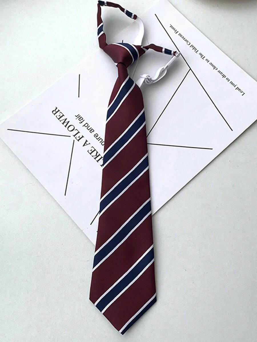 日繫條紋領帶jk襯衫男女裝飾學院風無領帶dk小領帶